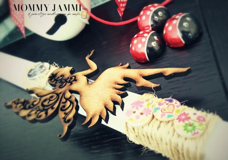 Πασχαλινή λαμπάδα με διακοσμητική ξύλινη νεράιδα