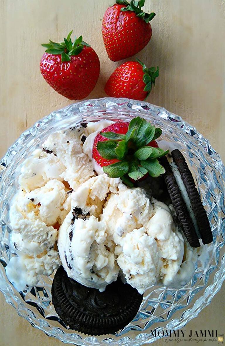 Παγωτό βανίλια με μπισκότα oreo!