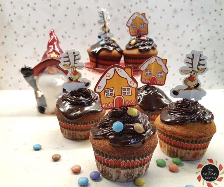 Cupcakes βανίλιας με frosting σοκολάτας με κρέμα τυρί