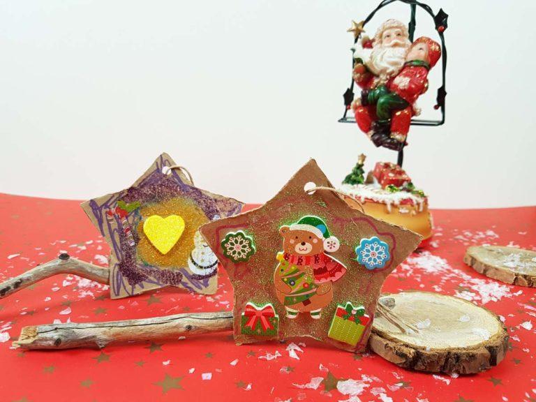 Φτιάξτε εύκολα χριστουγεννιάτικα στολίδια από χαρτόνι!