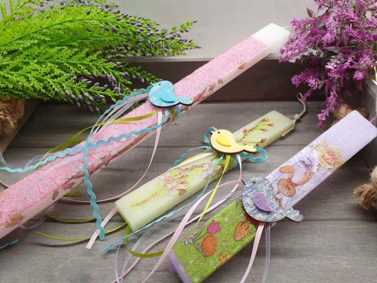 Φτιάξε πασχαλινές λαμπάδες με ντεκουπάζ